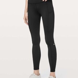 Lululemon Size 0 Leggings Fast Free High Rise HR Tight 25” Black